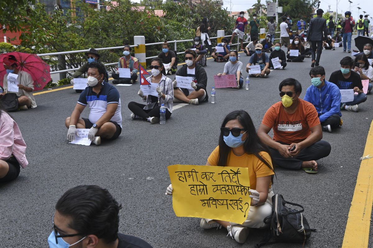 Seven foreigners arrested at anti-government protest in Nepal over COVID-19 crisis