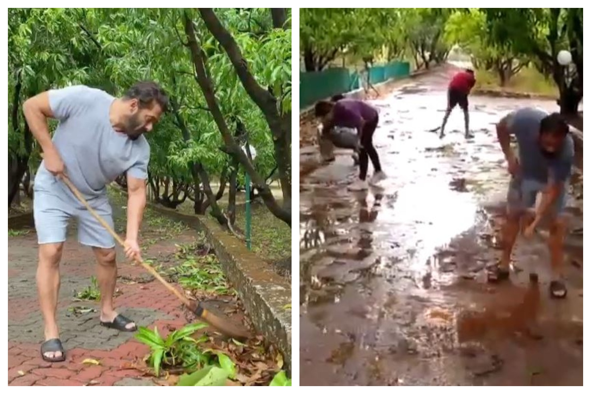 Watch | Salman Khan, Lulia Vantur celebrate World Environment Day, clean his farmhouse