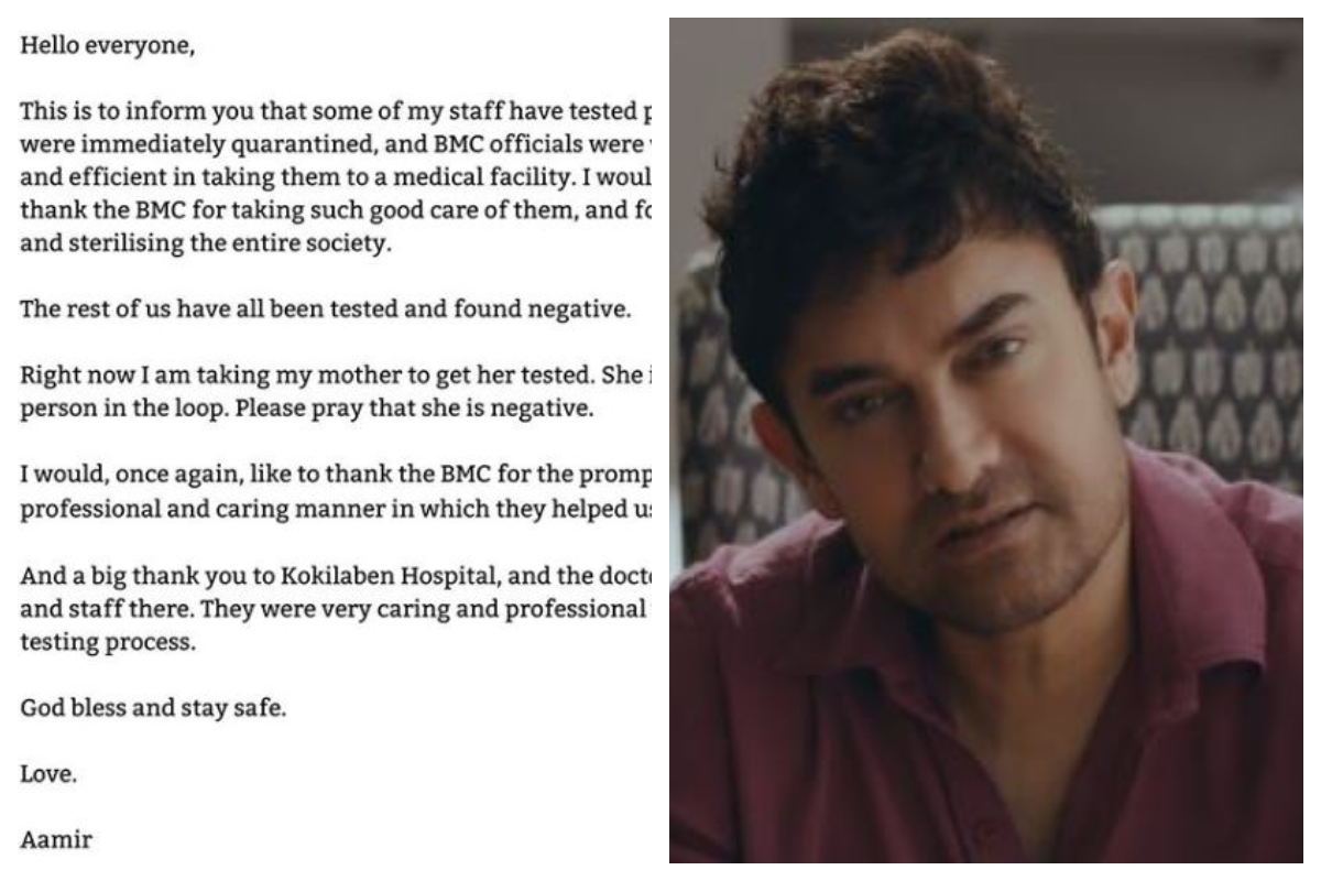 Aamir Khan’s staff tests Covid positive, actor assures he is safe