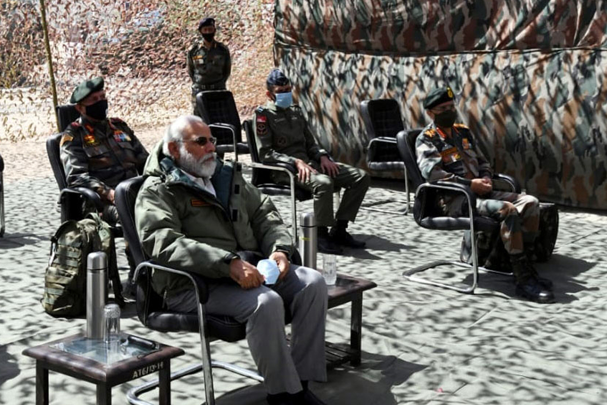 During surprise visit to Ladakh, PM Modi tells China “era of expansionism is over”