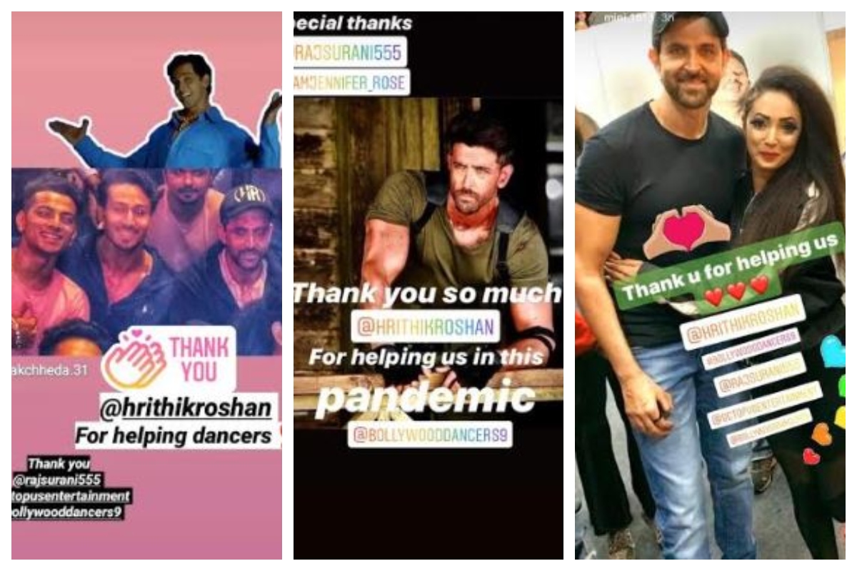 Hrithik Roshan extends monetary support to 100 Bollywood dancers