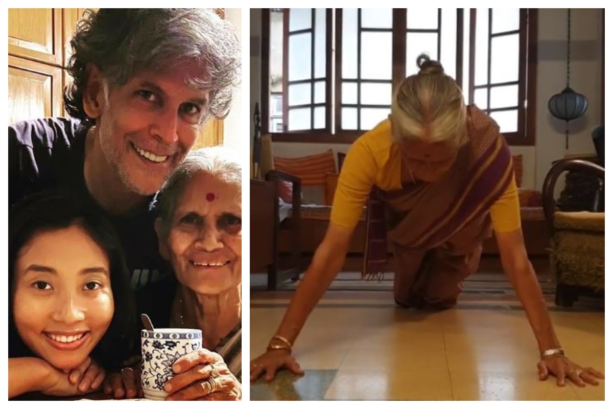 Watch| Milind Soman’s mom Usha gives some major fitness goals on her 81st birthday