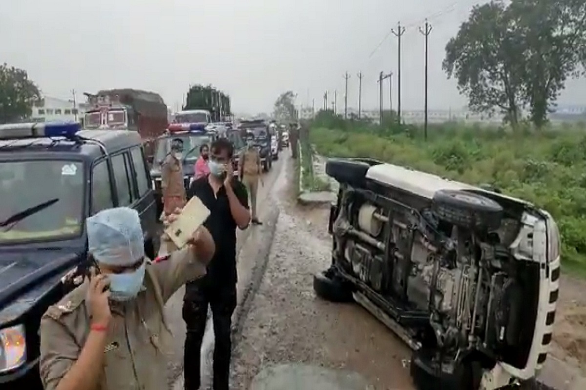 ‘Actually, car didn’t overturn…’: Opposition slams UP govt over Vikas Dubey’s ‘encounter’