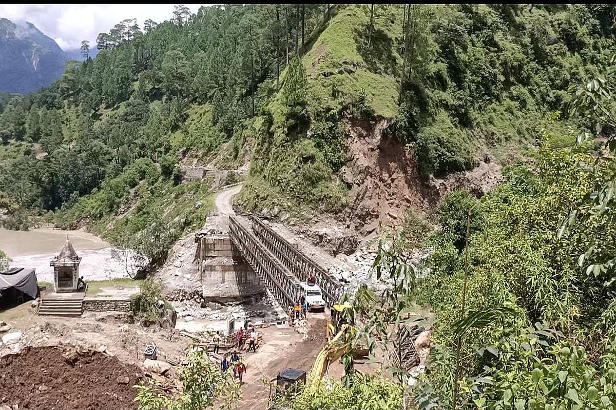 BRO constructs 180-feet bailey bridge providing connectivity to 20 villages in Uttarakhand