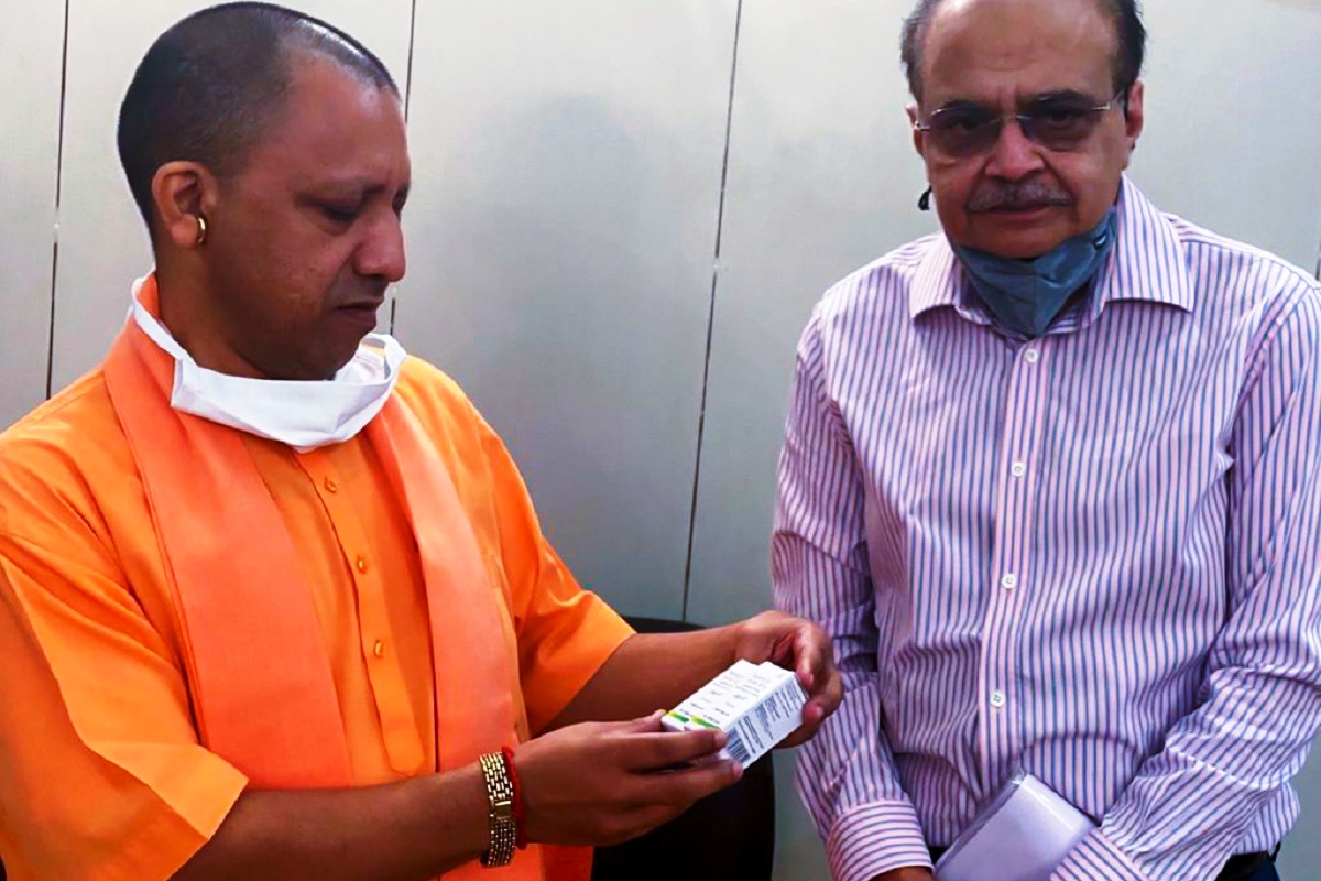 Yogi Adityanath receives Remdesivir from Jubilant Life Sciences
