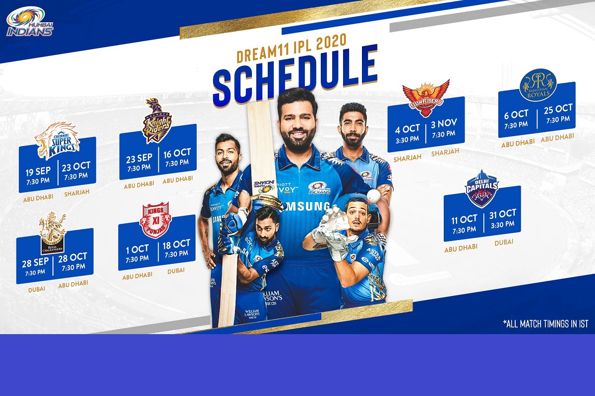 IPL 2020 schedule announced, MI face CSK in opener