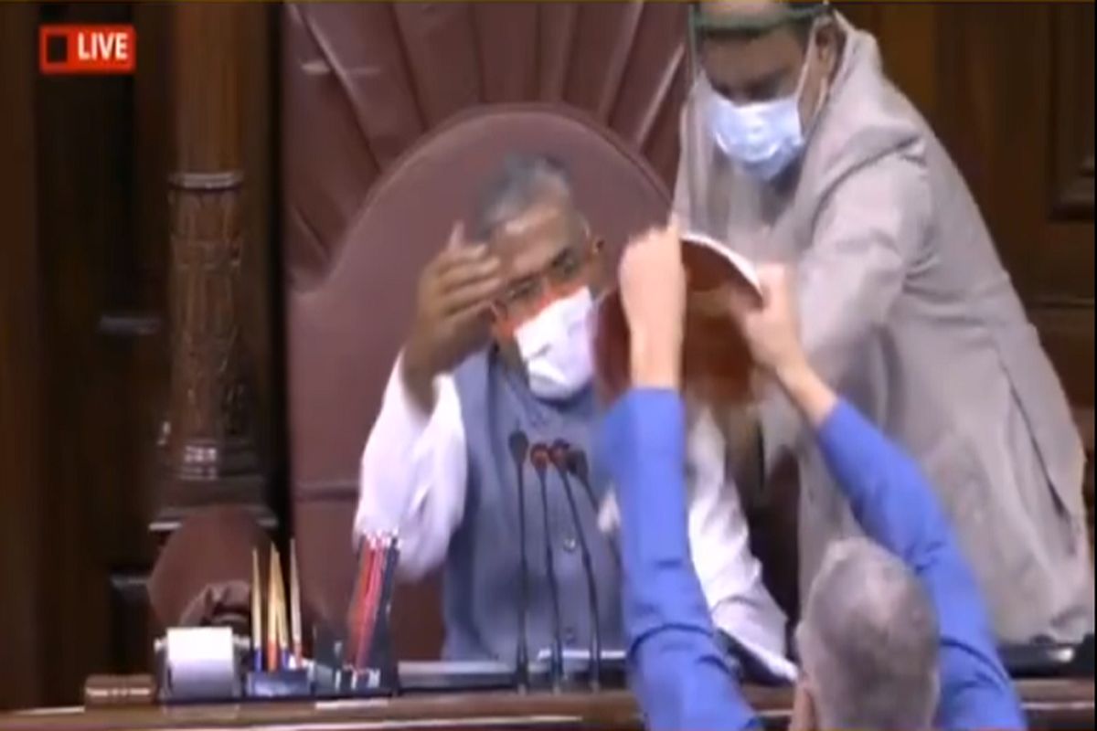 TMC MP Derek O’Brien tries to tear rule book, heckles presiding officer during RS proceedings