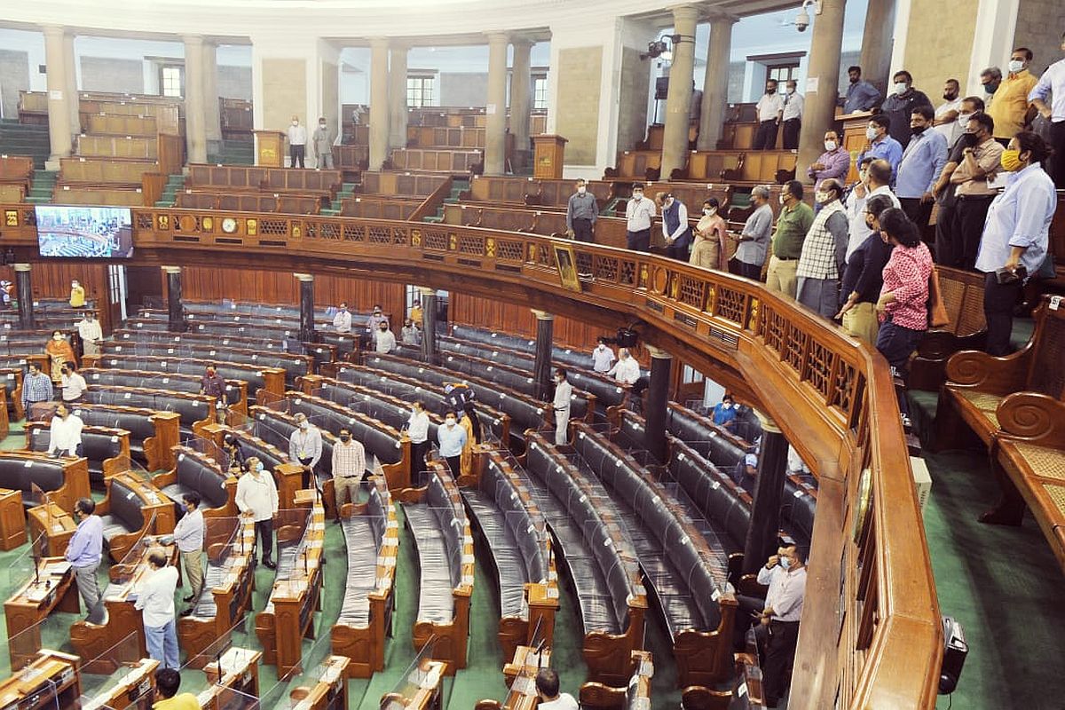With masks, staggered seating, mobile app for attendance, monsoon session of Parliament begins