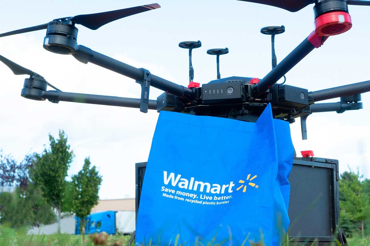 Walmart drone delivery pilots for online groceries and household goods