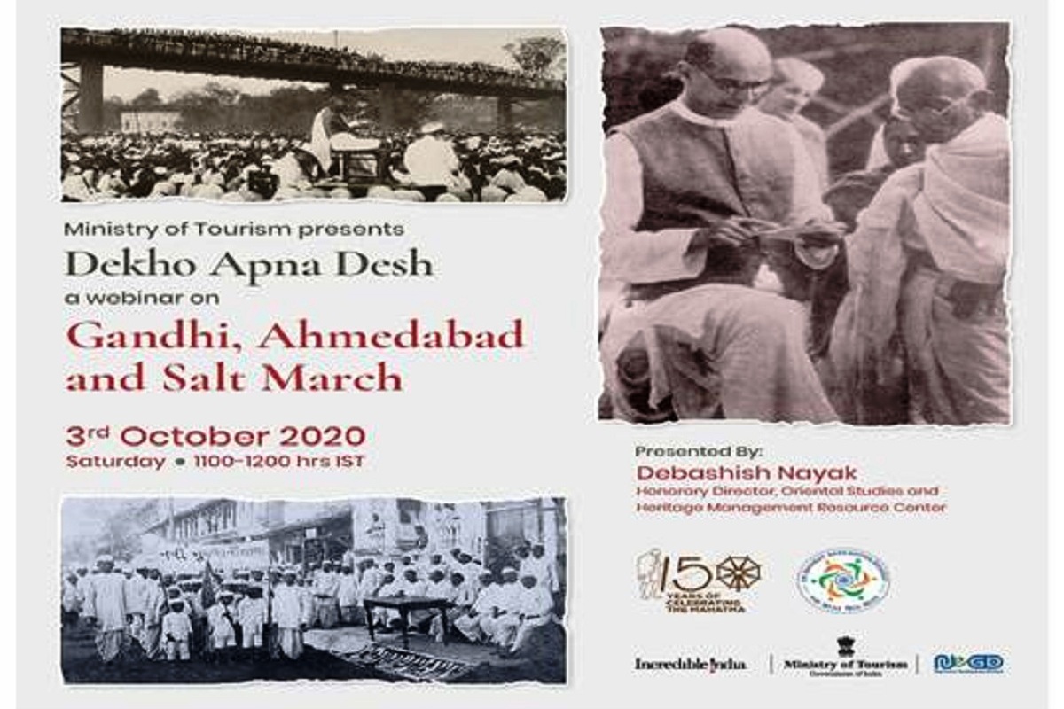 58th session of Dekho Apna Desh Webinar Series on Gandhi, Ahmedabad and Salt March organised