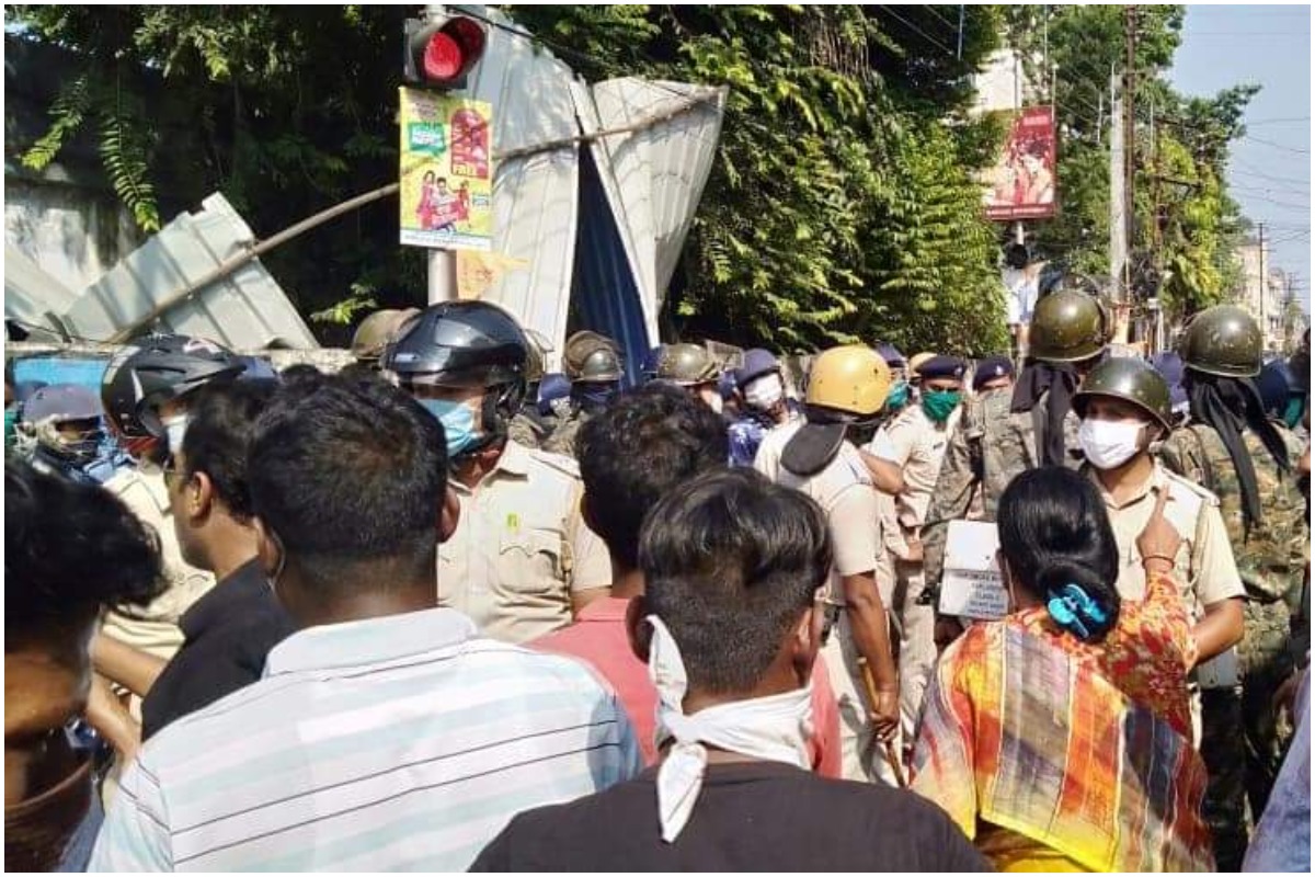 High tension in Howrah as BJP continues violent protest after leader’s death in Bagnan