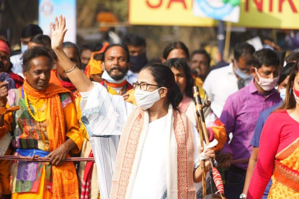 Day after mega rally, Mamata Banerjee makes sudden visit to Adivasi village in Bolpur