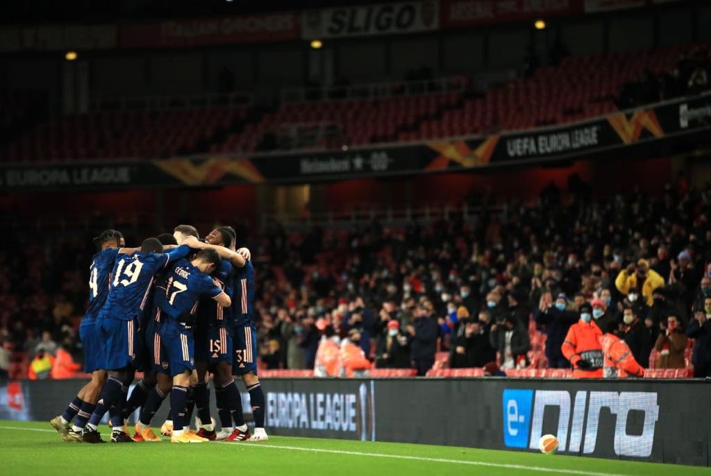 Europa League: Arsenal win as fans return; Tottenham Hotspur share points in thriller