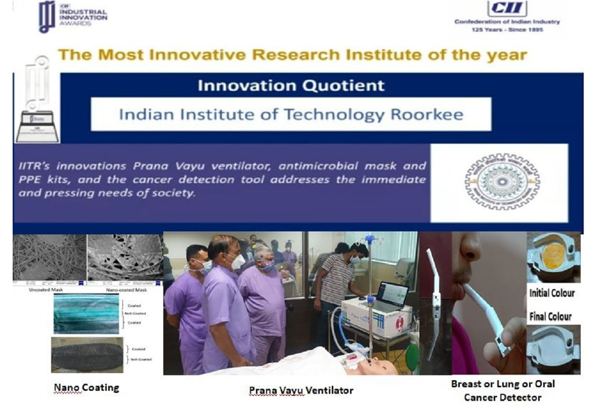 IIT Roorkee adjudged ‘The Most Innovative Institute of the Year’