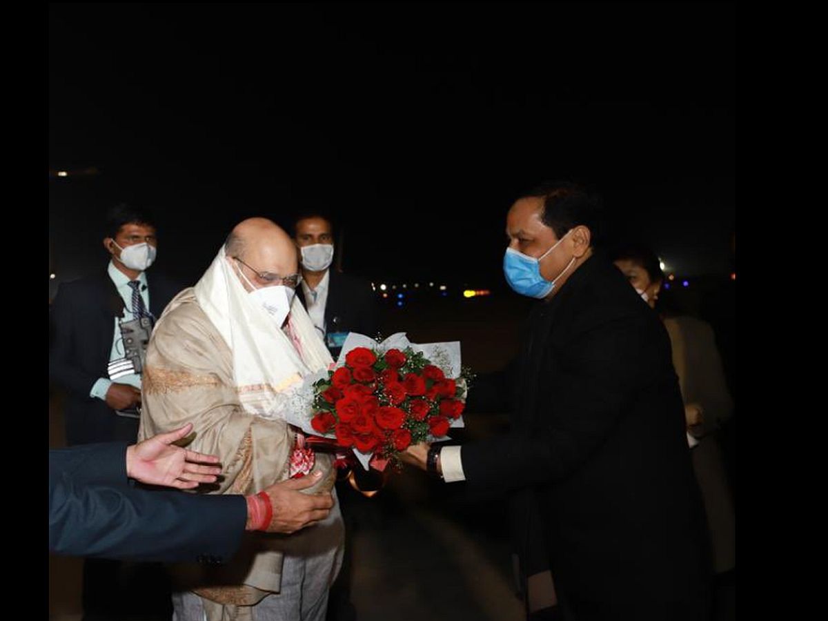 Amit Shah arrives in Assam, will lay foundation stone of various development projects
