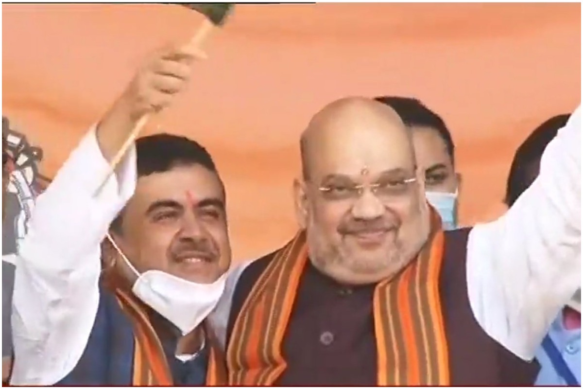 Suvendu Adhikari joins BJP with 40+ TMC leaders at Amit Shah’s rally in Midnapore