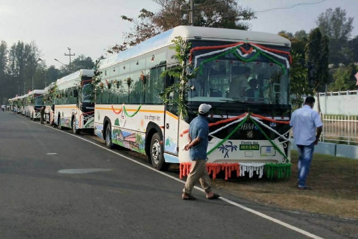 Andaman Lt Governor flags off electric buses; will curb pollution on island