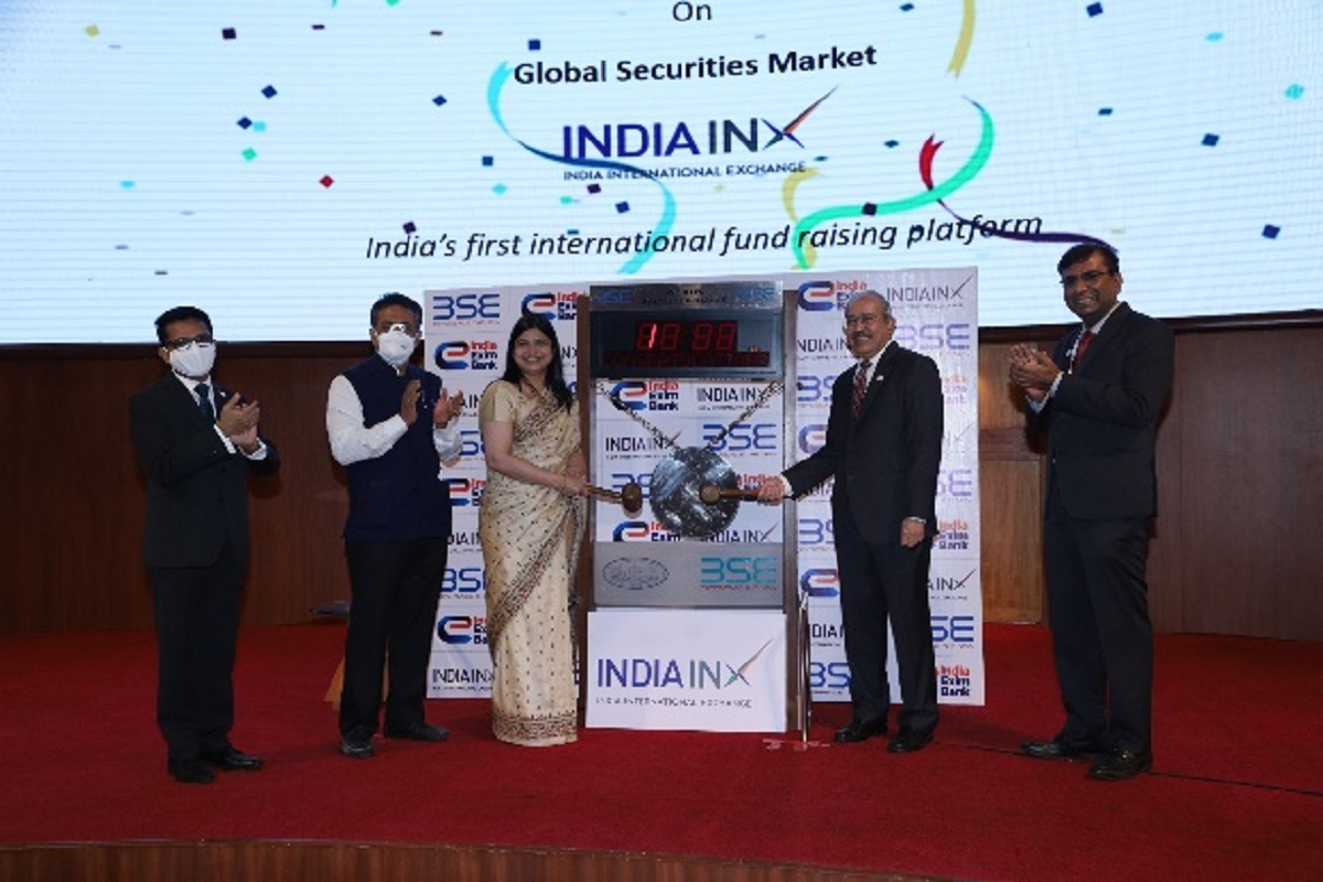 India Exim Bank rings the bell with India INX for listing of USD 1 billion 10-year bond priced at a record low of 2.25% p.a.