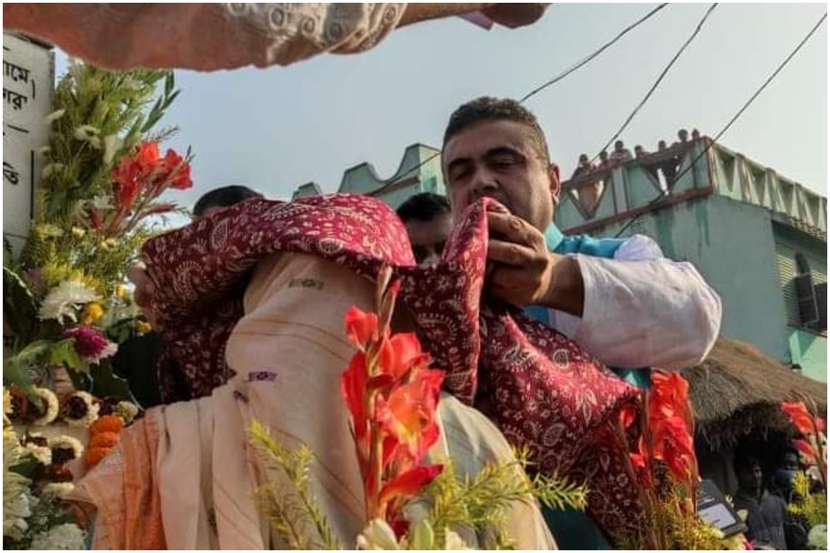 BJP heavweight Suvendu Adhikari pays tribute to martyrs in Nandigram, Lalgarh’s Netai