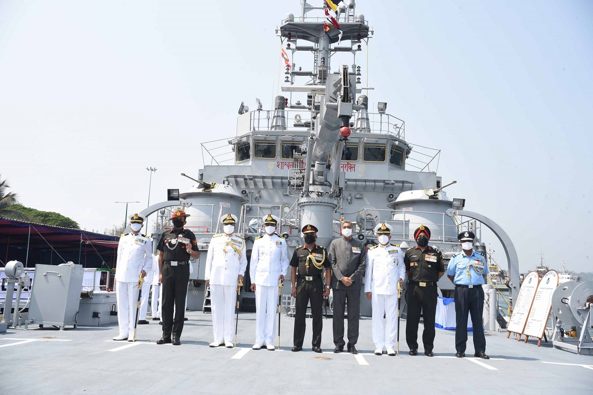 Indigenously built Indian Naval Landing Craft L58 Commissioned at Port Blair