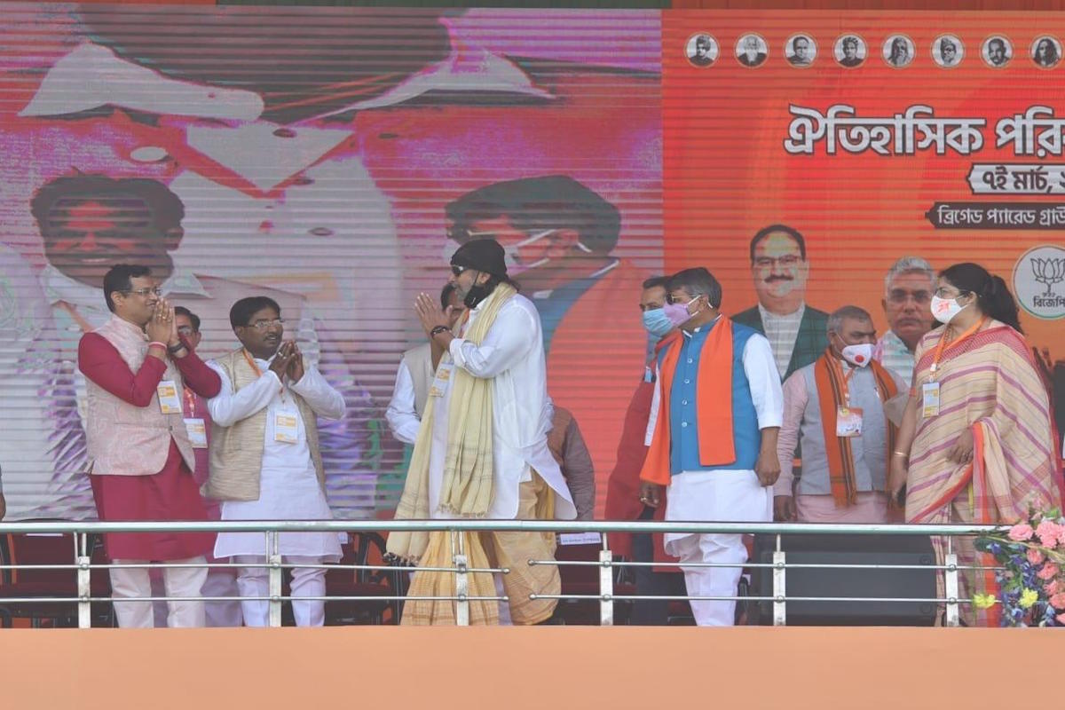 West Bengal Assembly Elections: Actor Mithun Chakraborty joins BJP ahead of PM Modi’s rally