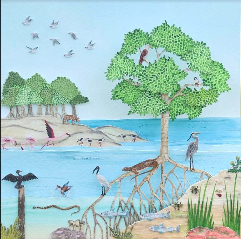 Artwork, mangroves, Earth day, wetlands, Mumbai's unique ecosystems
