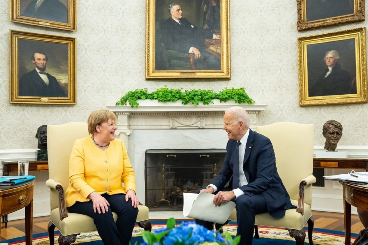 Biden meets Merkel at WH, raises concerns about Nord Stream 2