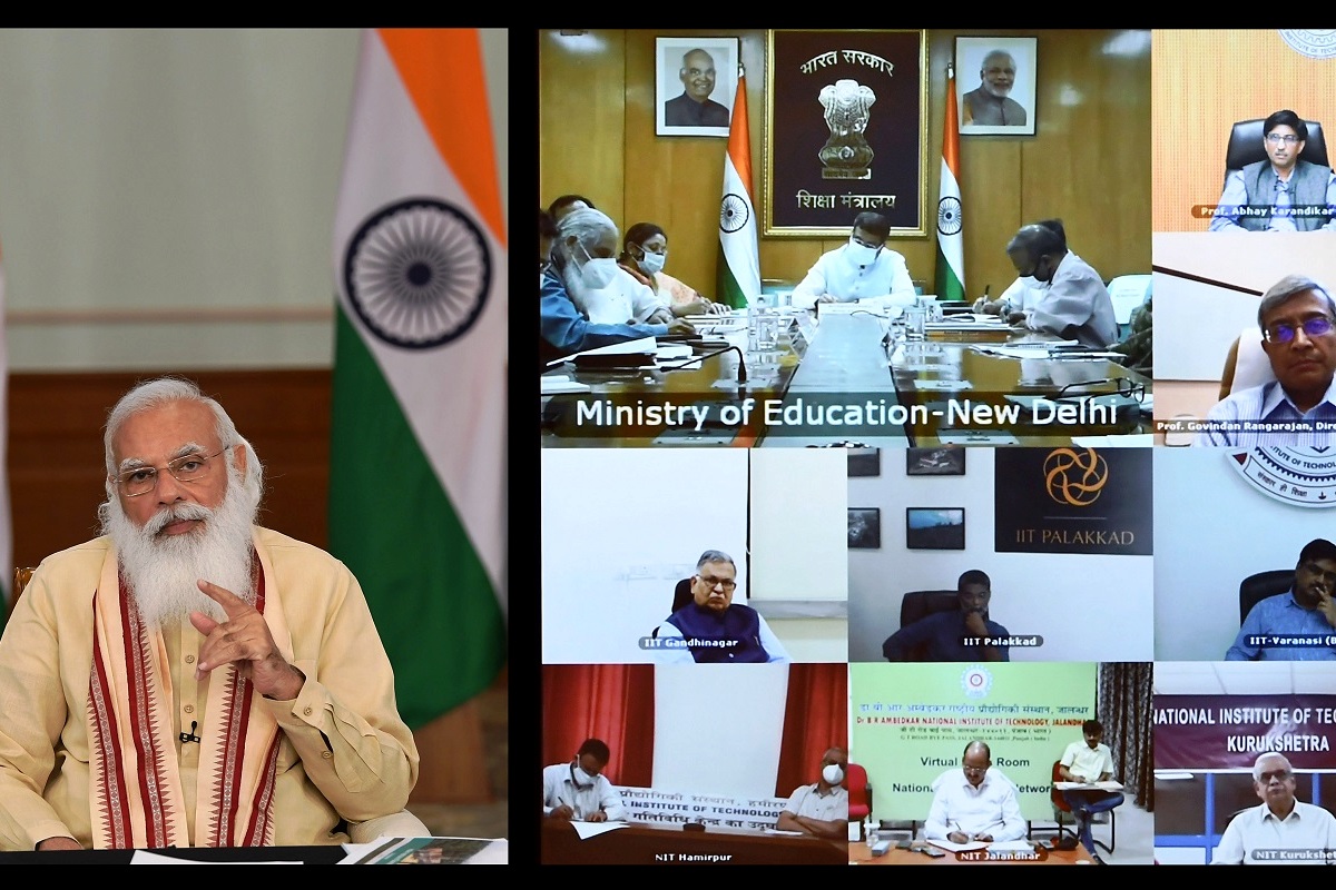 PM interacts with Directors of Centrally Funded Technical Institutions
