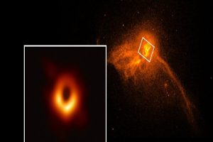 Scientists  observed light from behind a black hole
