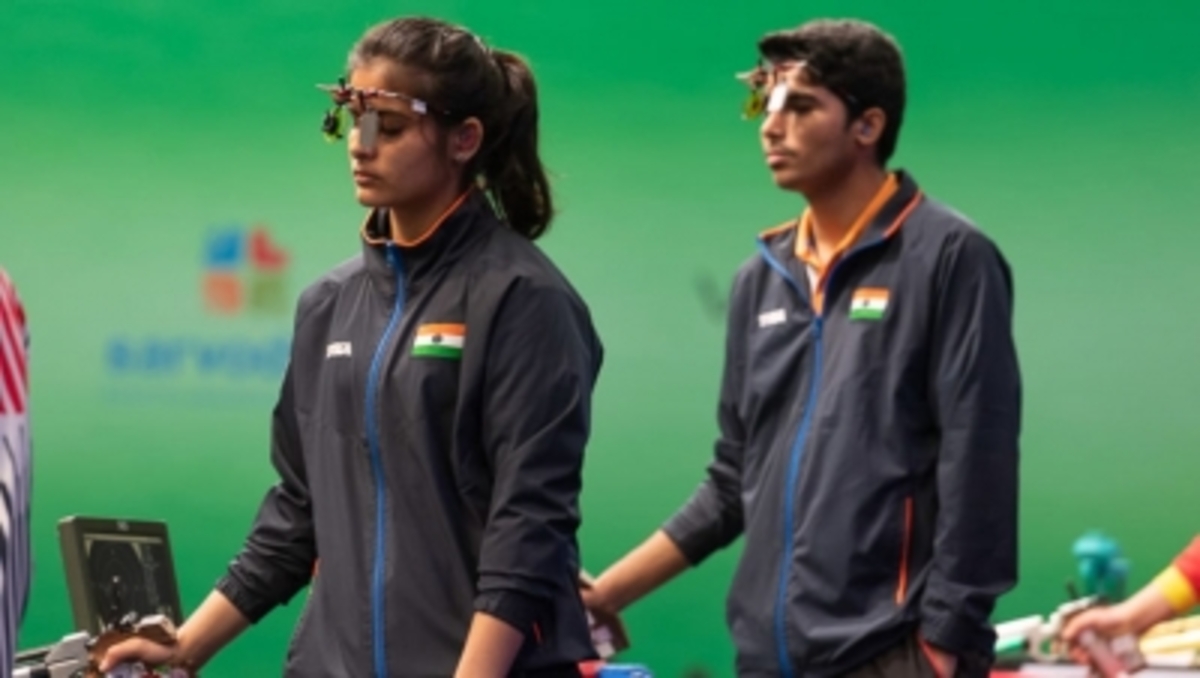 Olympics: Chaudhary-Manu pair finishes 7th in air pistol mixed team