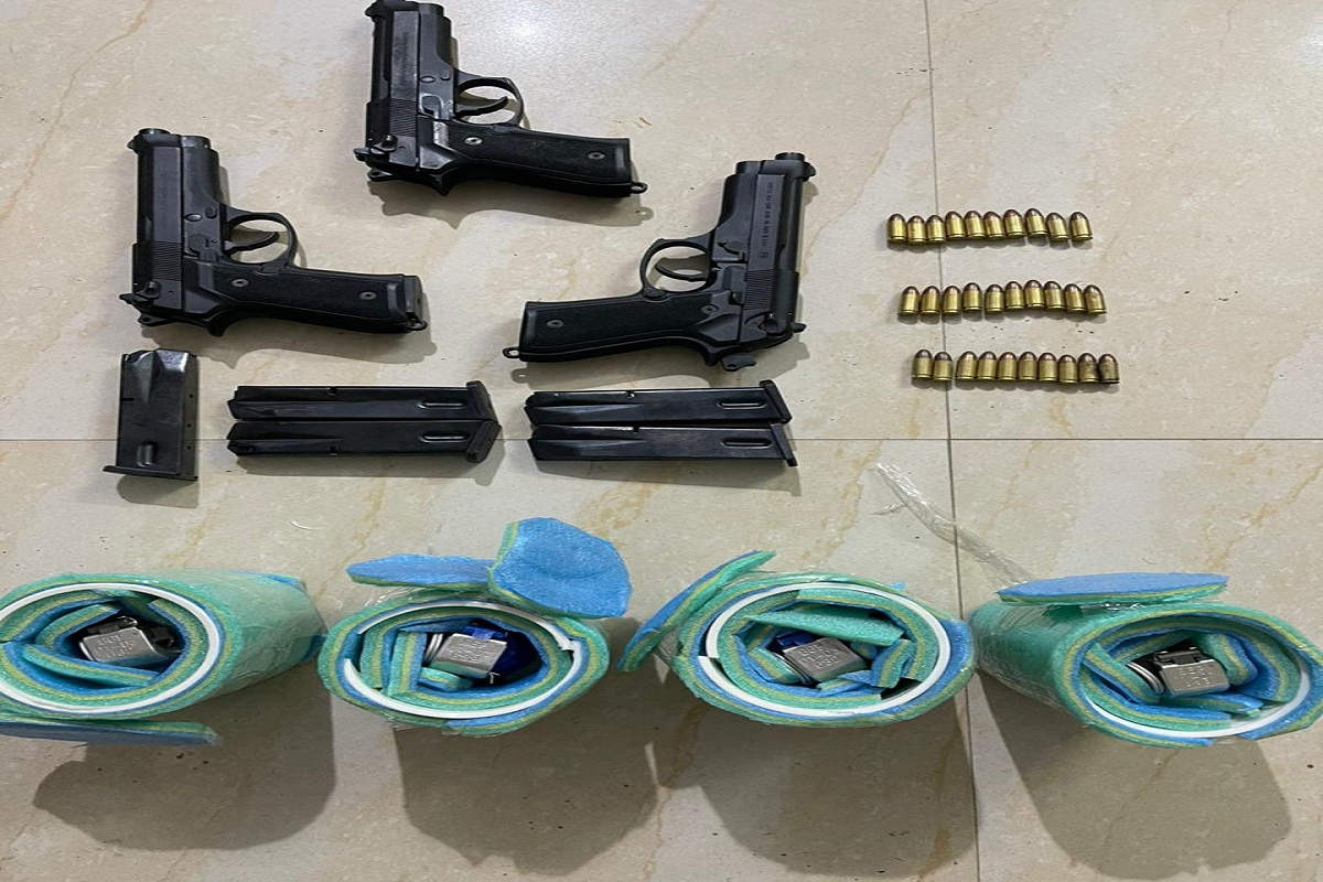 Pistols, grenades recovered in Kashmir