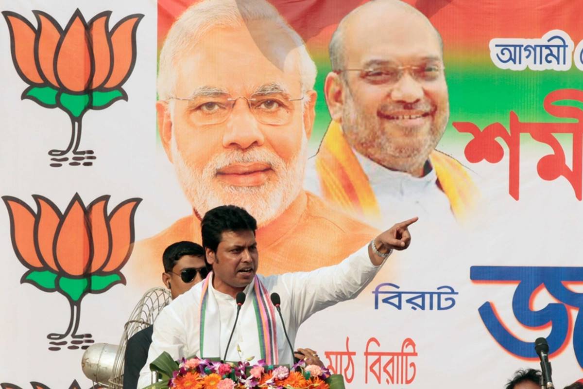 Amid open dissent, 4 central BJP leaders rush to Tripura