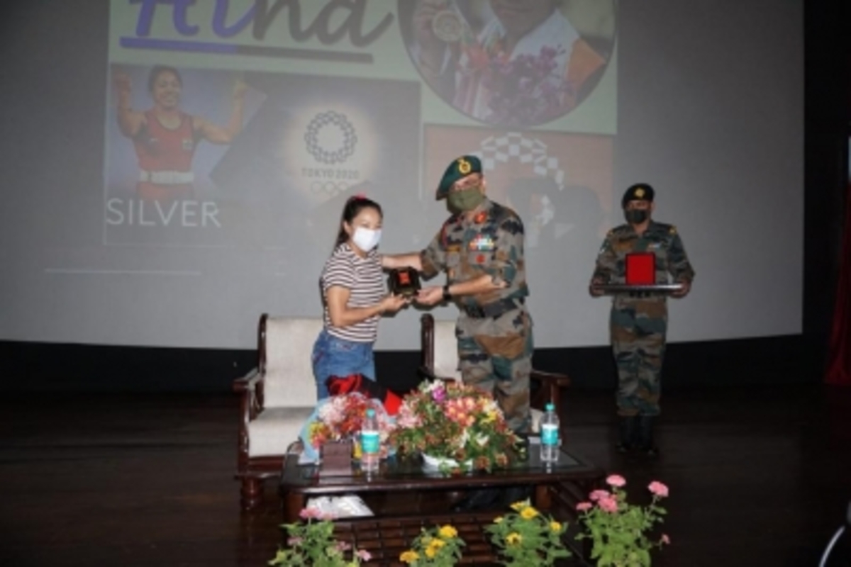 Army felicitates Olympic silver medallist Mirabai Chanu in Manipur
