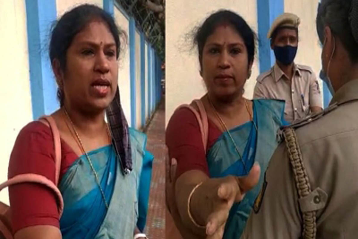 ‘Give work to all anchors’: Woman protests outside Karnataka CM’s house