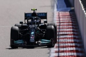 Hamilton hits jack man as Bottas sets pace in free practice