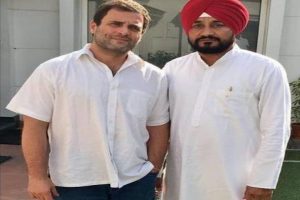 Rahul congratulates Channi on being picked as Punjab CM