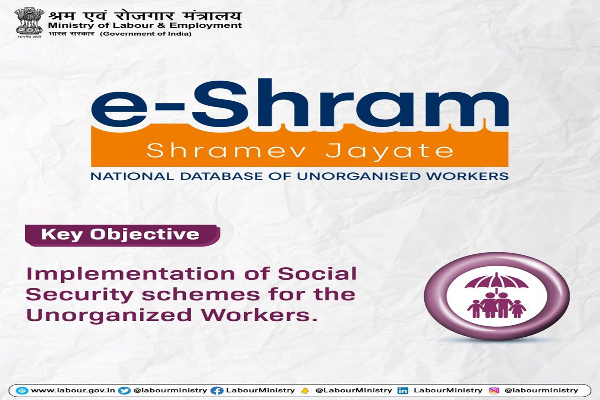 Over 1.71 crore workers register with e-Shram govt portal