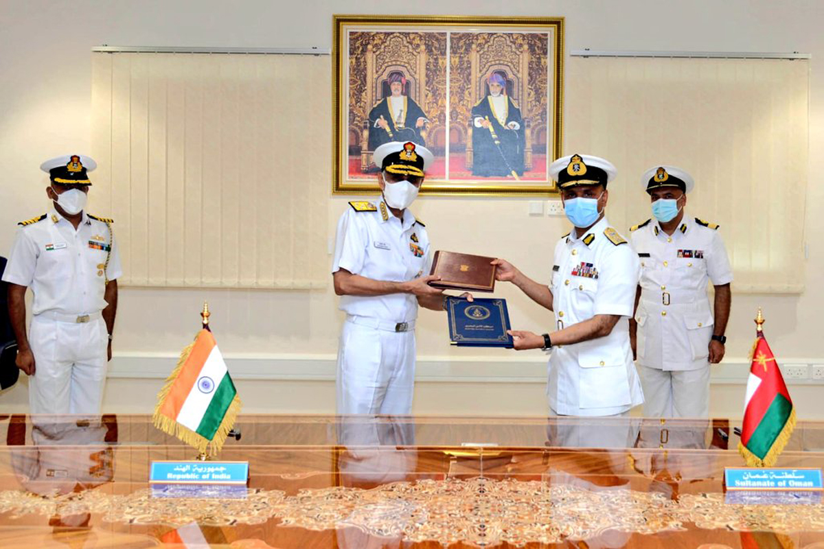 India and Oman navy chiefs sign MoU on exchange of White Shipping Info