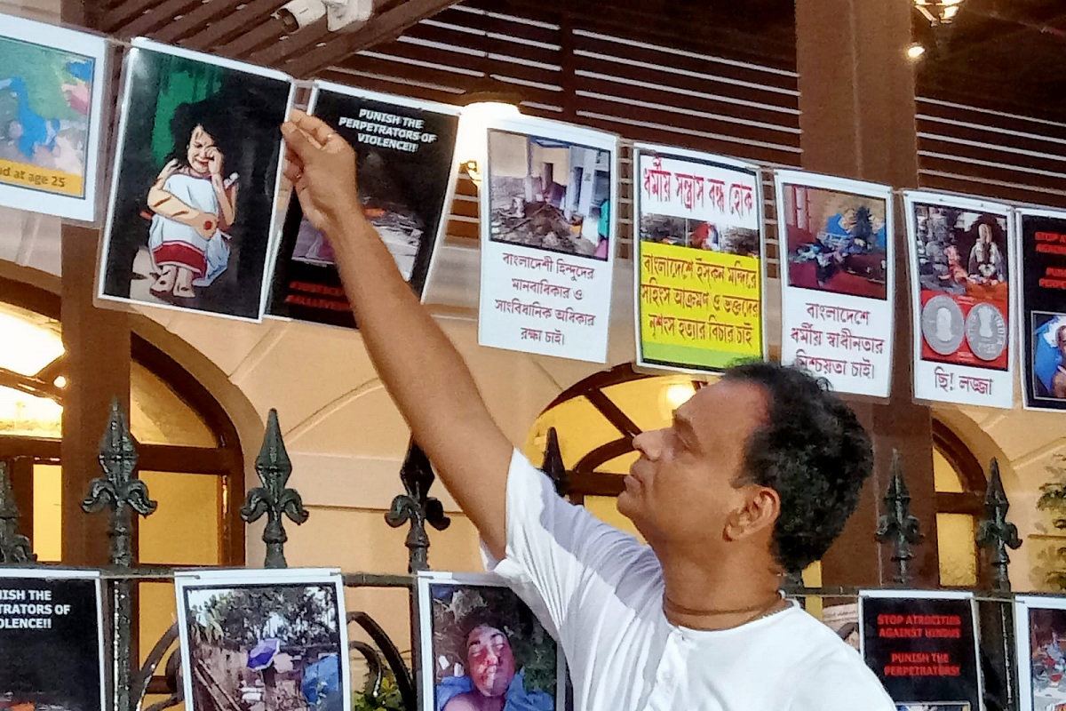 Bangladesh violence: ISKCON devotees hold protest in Bengaluru