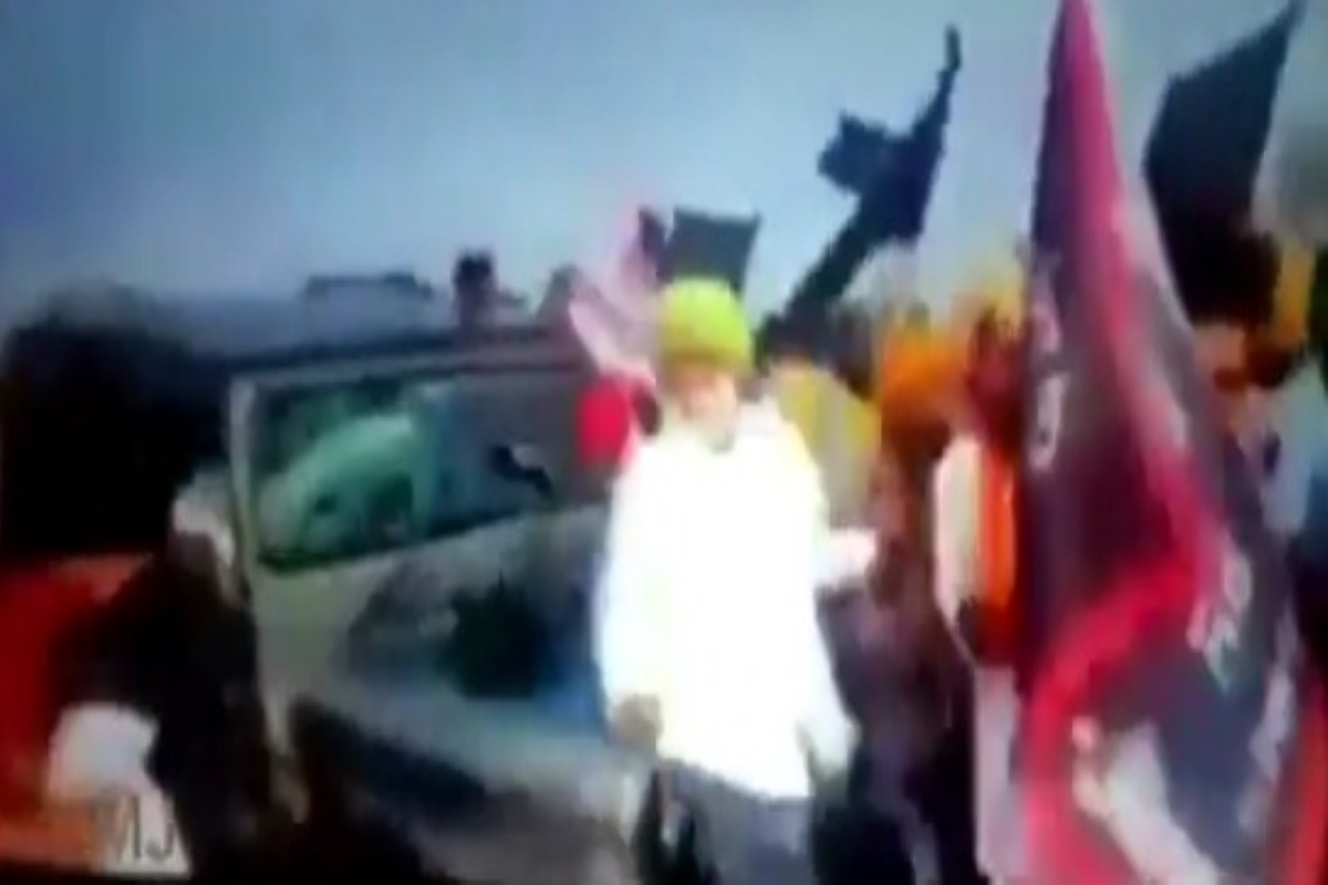 Cong posts video showing car mowing down people in Lakhimpur Kheri
