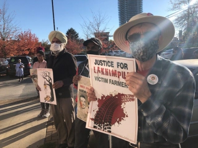 Rally against Lakhimpur Kheri killings in Canada