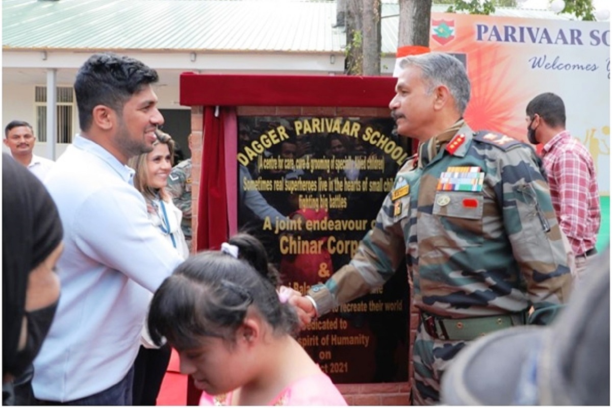 Indian Army and Indrani Balan Foundation inaugurate Dagger Parivaar School in Baramulla, Kashmir for specially-abled children