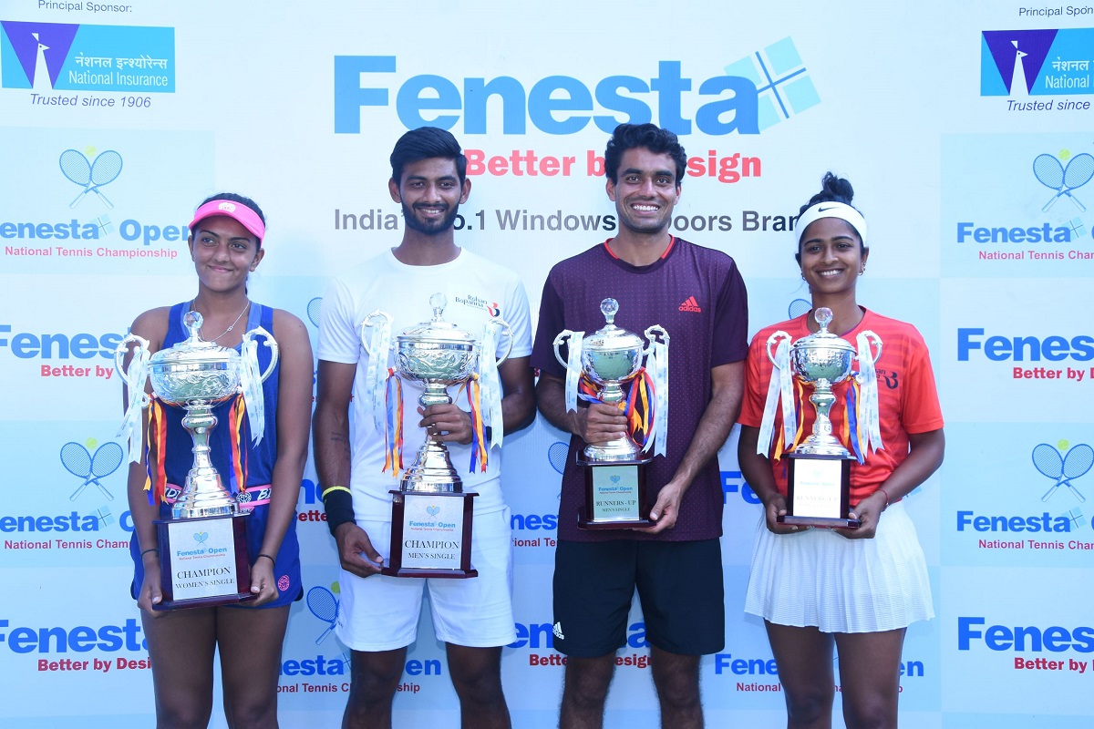 National Tennis champions, Nikki K Poonacha, Zeel Desai