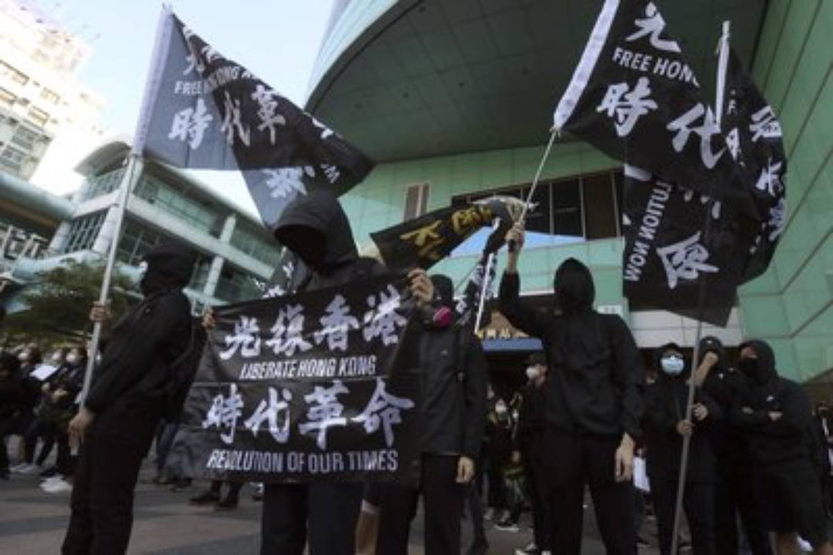 Hong Kong activists hold anti-China protest in Taiwan