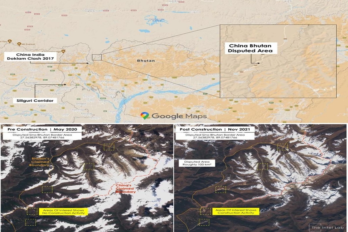 Bhutan territory, China's People's Liberation Army, satellite images