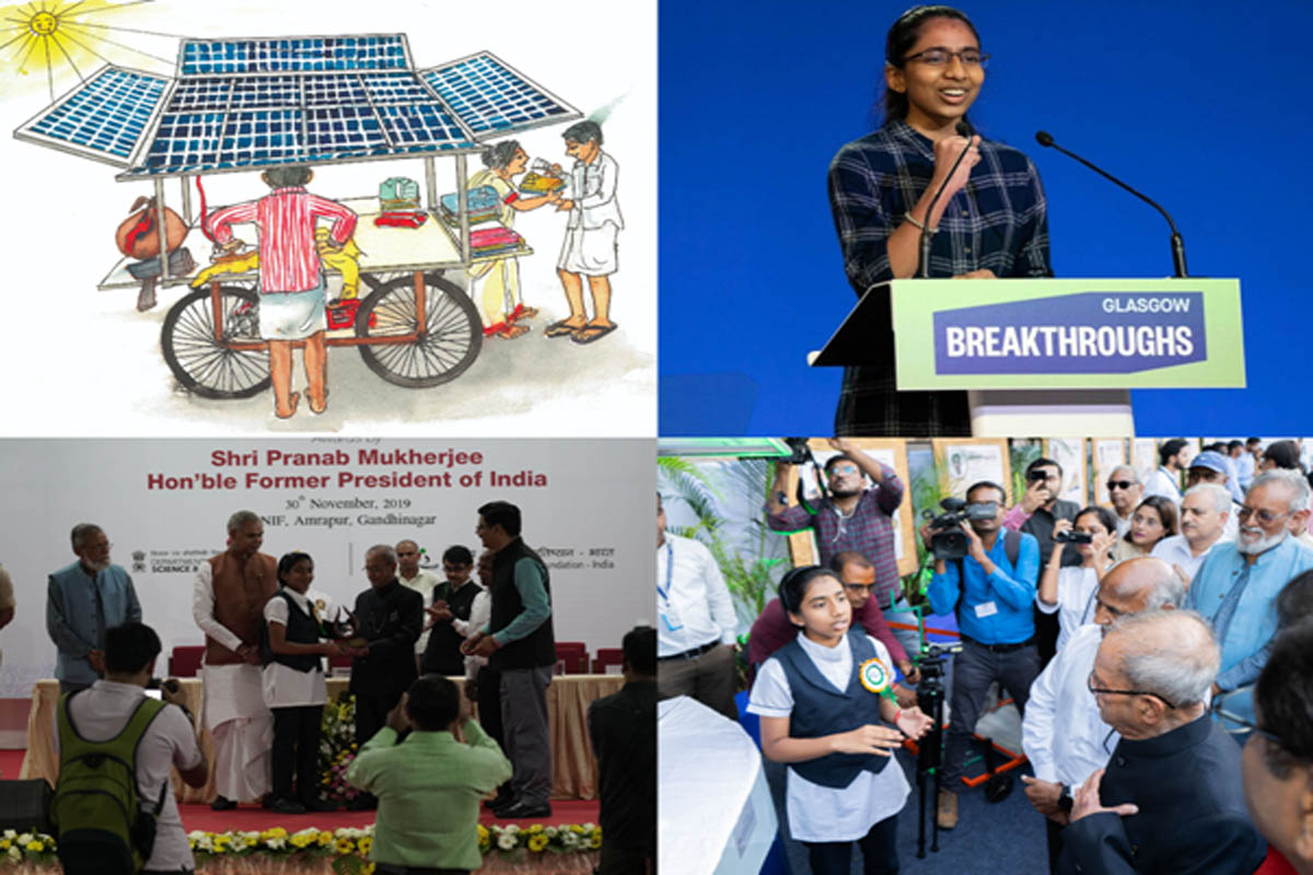 Work off a 15 year old Indian Girl recognized in COP 26 Conference in Scotland