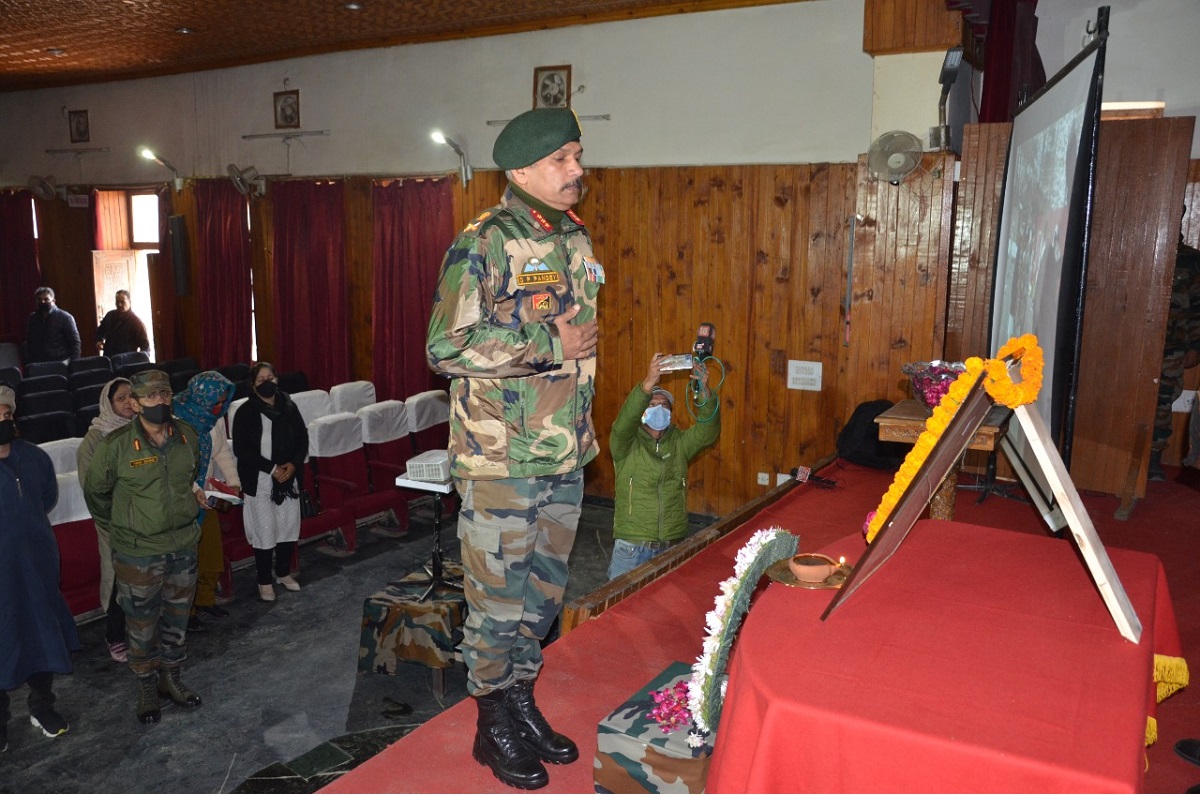 General Bipin Rawat, Sherwani Community Hall, GOC Chinar Corps