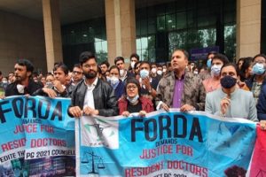 Protest by doctors going on peacefully, negotiating with them: Delhi Police