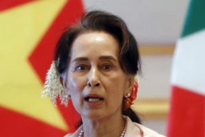 Suu Kyi could return home after verdicts, says junta chief