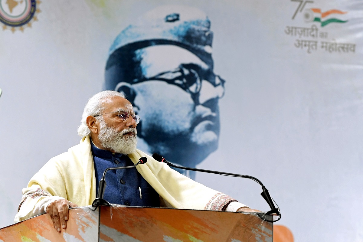 PM Modi unveils hologram statue of Netaji Subhas Chandra Bose, says country correcting past mistakes